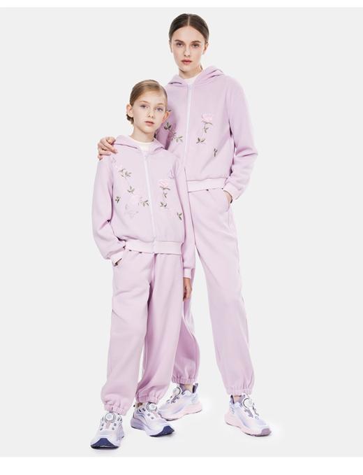 【春上新】8楼LYNN&MILO琳麦罗  女童2025秋新款套装亲子装休闲运动连帽开口卫衣+裤子 商品图2