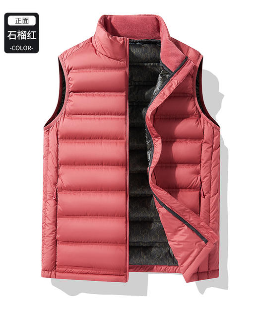 【新品热卖款 冬季必备】 90%白鸭绒男女款羽绒马甲轻便贴身保暖BS23695A-W 商品图7