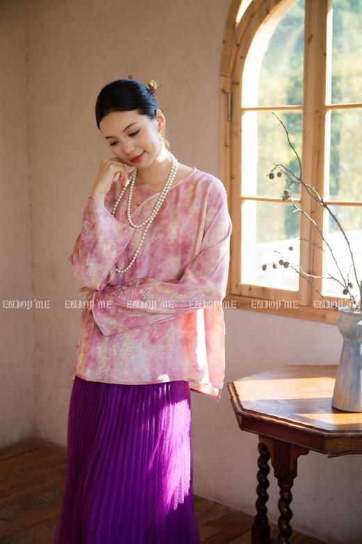 【门店同款】ENJOY秋季云敛-东方画笔粉彩上衣 164694723 商品图1