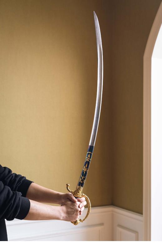 独角鹿西洋古董 1804-1815年代法兰西第一帝国时期出品胜战主题铜鎏金精雕装饰乌木剑柄正装佩剑【未开刃】 商品图1