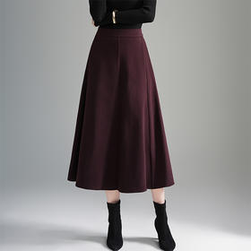QYM 66912-Y高腰半身裙气质A字伞裙大摆裙