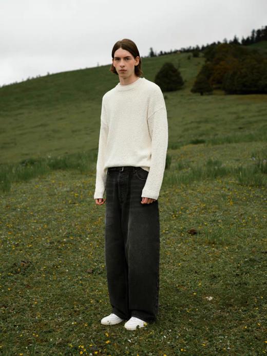 Evistub/E-4QMY716/三色珠纱绞花打底毛衣 商品图1