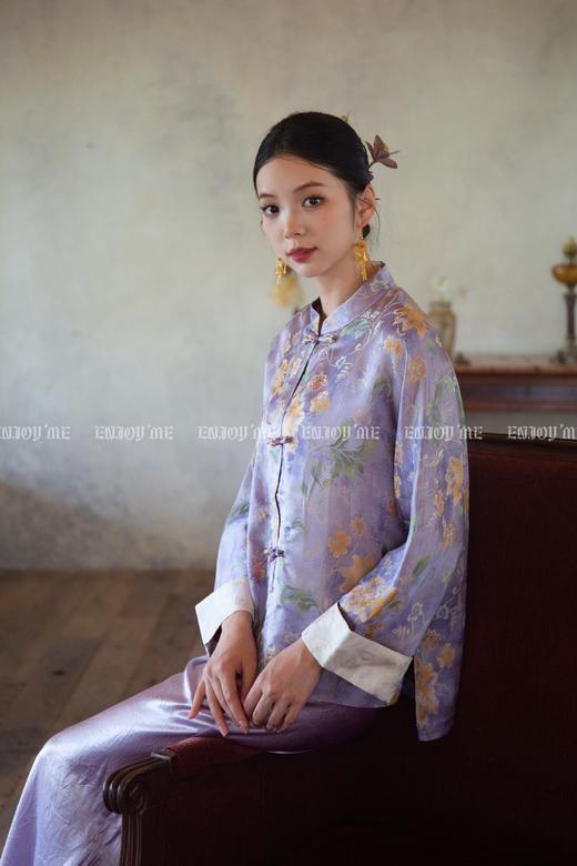 【门店同款】ENJOY秋季云敛-东方画笔金丝晕染花外套 164843354 商品图9