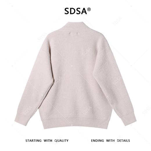 SDSA男士秋冬新款痞帅男装潮牌潮牌字母立领拉链针织衫时尚毛衣 商品图5