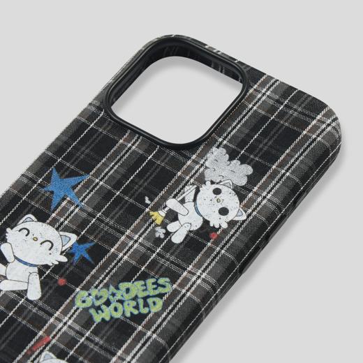 GOODBAI GOODEES 机器小猫格纹图案印花手机壳 商品图2
