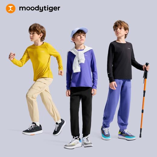 moodytiger儿童运动套头长袖T恤舒适透气男女童上衣53110107/53210107（合并） 商品图3