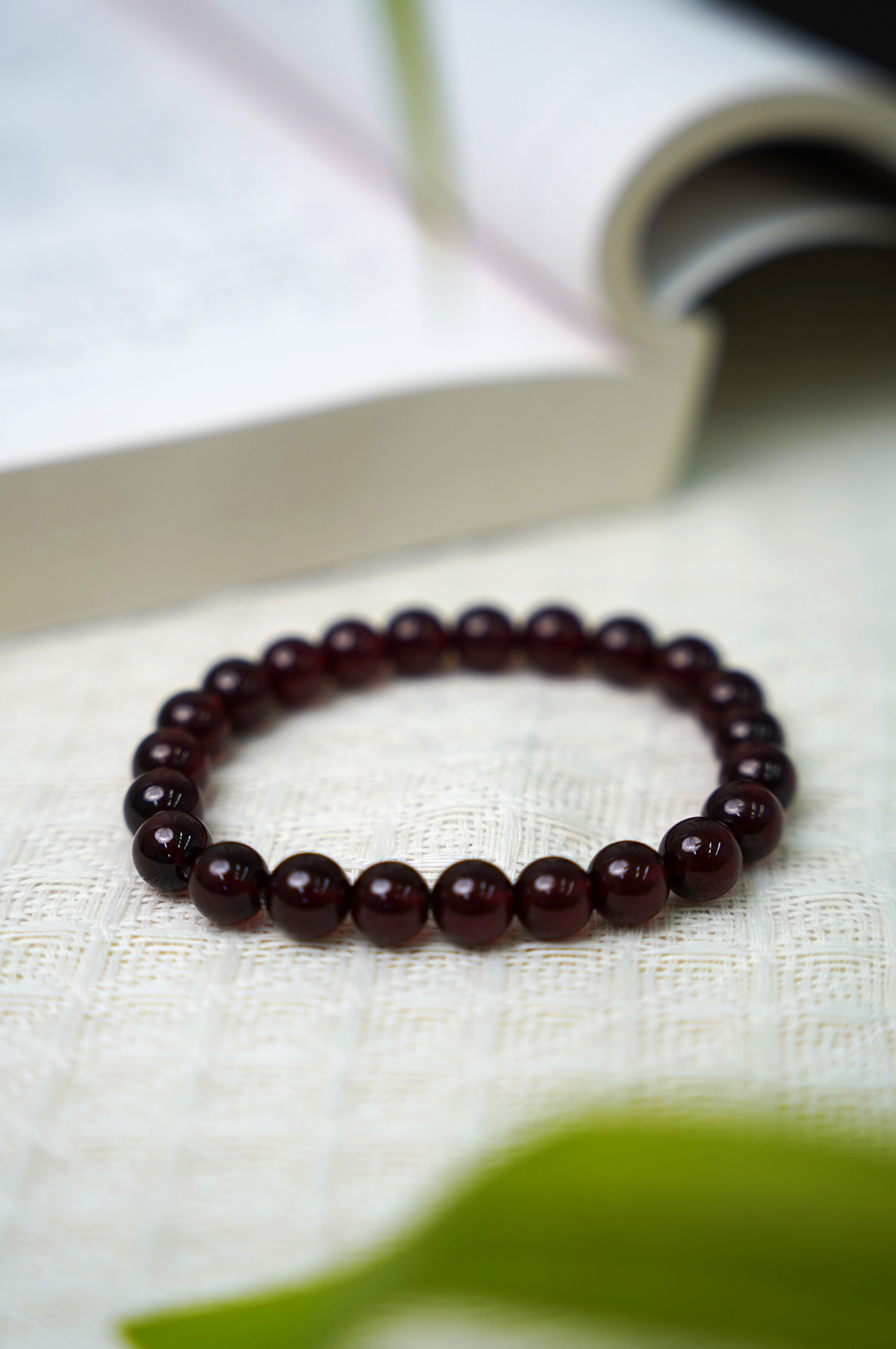 素园 石榴石水晶手串 高品质