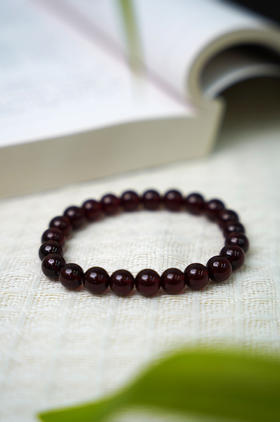 素园 石榴石水晶手串 高品质