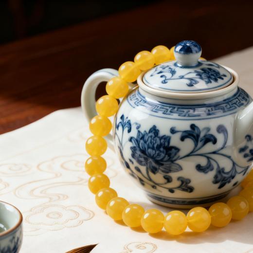 黄玉水晶手串缅甸手链收藏级 商品图3