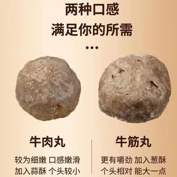 潮汕正宗特产牛肉丸牛筋丸火锅丸类套餐 250g/袋 商品图2