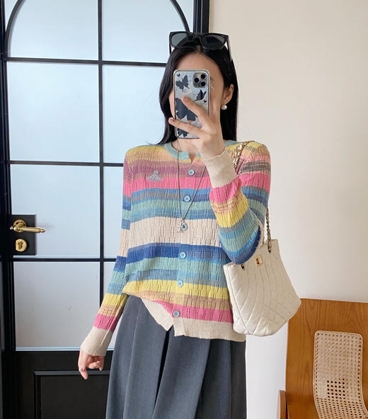 土星彩色针织衫开衫091 商品图1