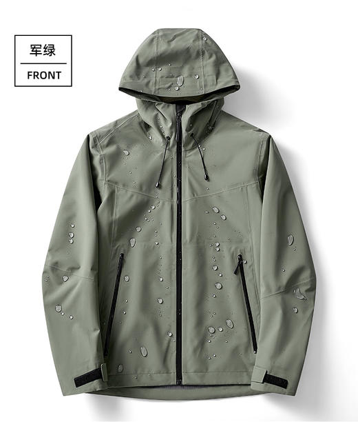 国标一级户外硬壳冲锋衣 防风防水透气单层外套男女春秋暴雨登山户外运动必备BSW8028 商品图3