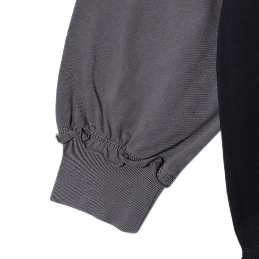 D906SDSA男士秋冬新款痞帅男装设计感假两件拼接长袖T恤刺绣字母上衣 商品图4