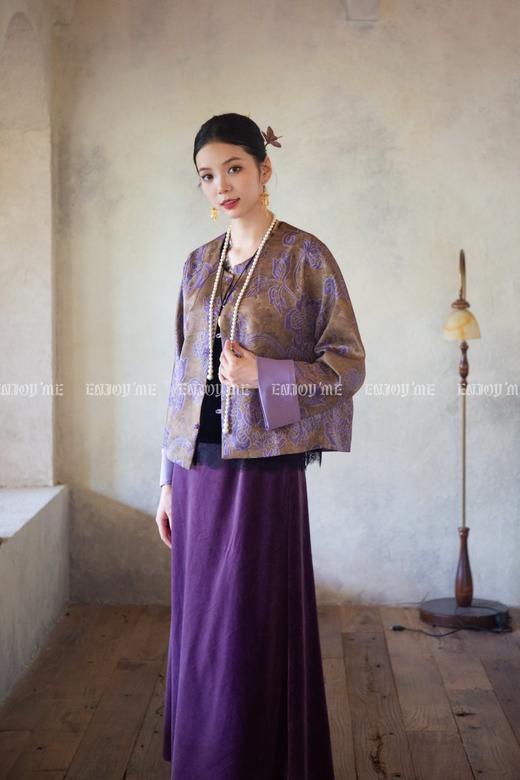 【门店同款】ENJOY秋季云敛-东方画笔高腰丝绒半身裙 166493685 商品图0