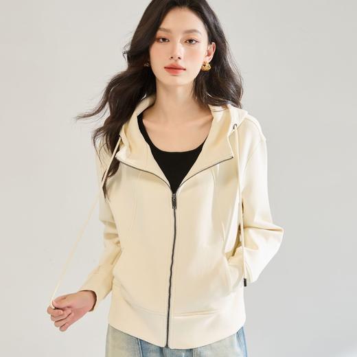 「高货sh」全新升级【铂金会员220/天猫289/差价69】(52543)洛诗琳新款时尚连帽外套2025秋季宽松显瘦休闲卫衣外套女 商品图0