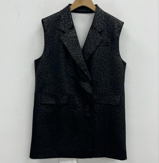 NC豹纹花色后镂空蝴蝶结宽松马夹50727（黑）秋季 153012580321 商品图2