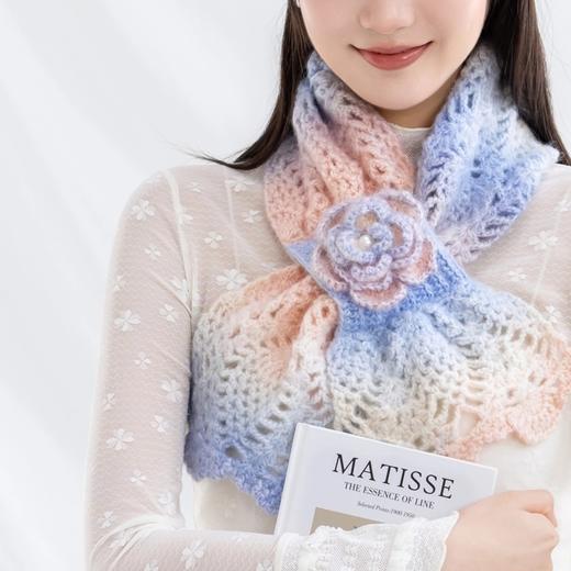 苏苏姐家山茶绮梦围巾帽子套装手工diy编织钩针毛线团自制材料包 商品图1