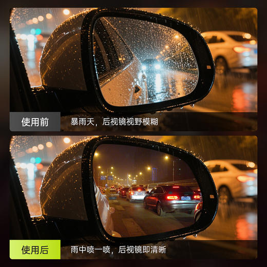 车仆汽车玻璃防雨剂即效型后视镜亲水剂防雨水神器 商品图4
