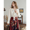 两三事丝路花语2025秋季新款宫廷风荷叶边领蕾丝拼接灯笼袖衬衫女 商品缩略图1