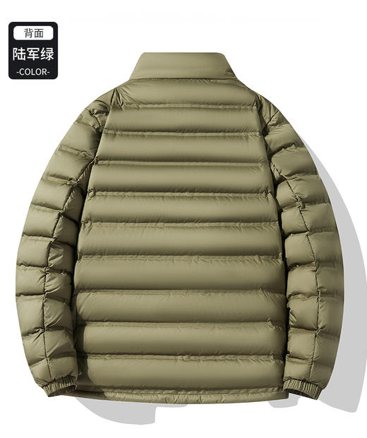 轻薄款 情侣90洁净白鸭绒石墨烯自热立领羽绒服男女款冬季保暖加厚羽绒衣领口柔软摇粒绒 BS23696-W 商品图3