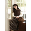 鹿向南「薄暮之时」气质咖色格子半身裙女秋高腰宽松显瘦A字裙子 商品缩略图3