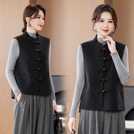 OSL 2537LN羊毛大衣毛呢外套大码双面呢大衣 商品图1