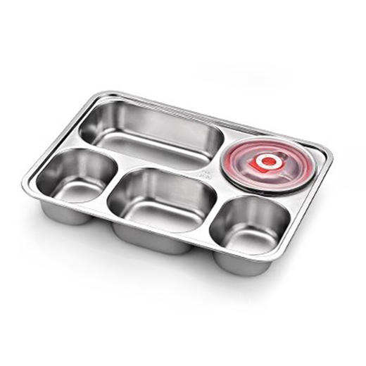 伊弗勒 304不锈钢便当饭盒（五格）EFSS-N010 商品图1