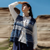 绽放605朵/高端麻棉纱线肌理蓝晕染舒适百搭手工编线马甲女秋叠穿 商品缩略图0