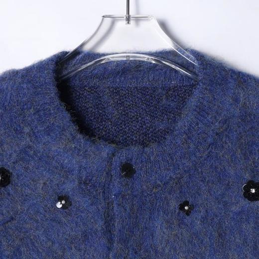 2002SDSA秋冬新款痞帅男装潮牌重工立体花朵装饰圆领针织衫百搭毛衣潮 商品图2