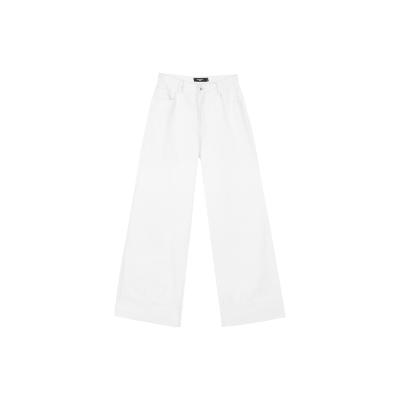 oneup斜纹宽边大阔腿牛仔裤 商品图5