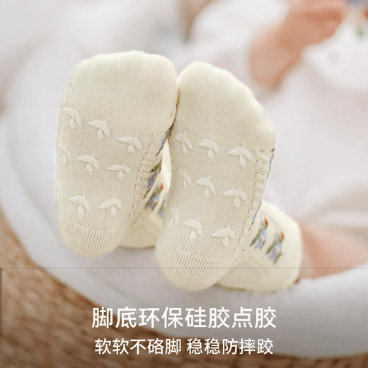 【婴童服配】嫚熙婴儿地板袜春秋男女童宝宝婴幼儿袜子防滑学步中筒袜 商品图2