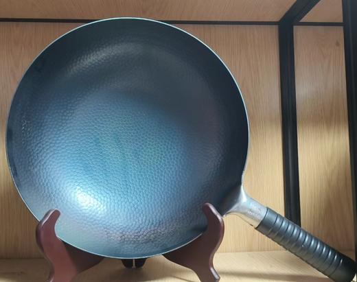 金卫德章丘炒锅铁锅手工锻打铁锅无涂层不粘锅家用炒菜锅鱼鳞烤蓝款 商品图9