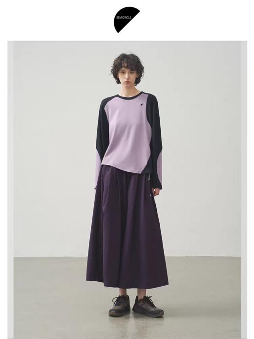 半圆/Q5637712/不对称撞色长袖T恤 商品图2