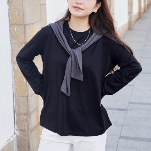 天丝棉速干圆领长袖T恤|透气速干，运动/通勤都能穿，经典两色 商品图3