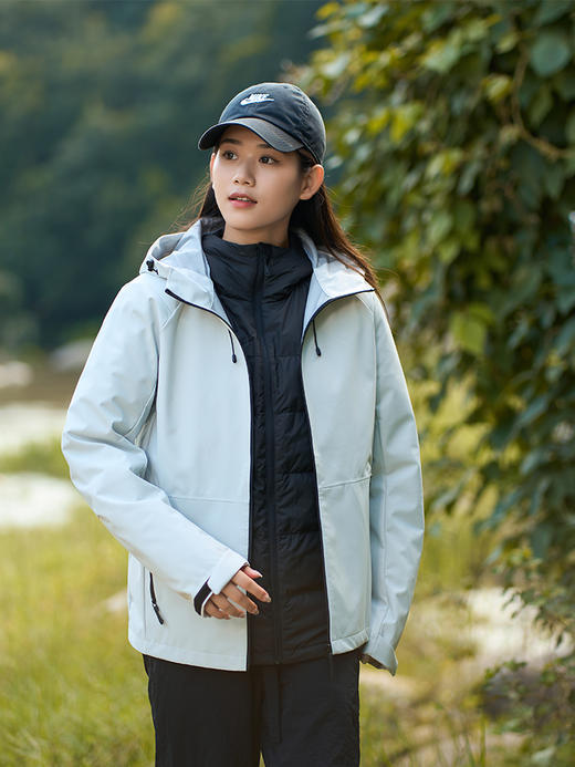 石墨烯蓄热 情侣轻量三合一羽绒内胆户外服 可脱卸冲锋衣防风防水保暖男女款两件套BSW24555S 商品图1