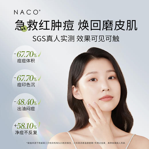 【老客专属福利】祛痘印CP组合#NACO烟酰胺美白淡斑次抛精华液1.2ml*30支+NACO层孔菌祛痘控油次抛精华液1.2ml*30支（新） 商品图3