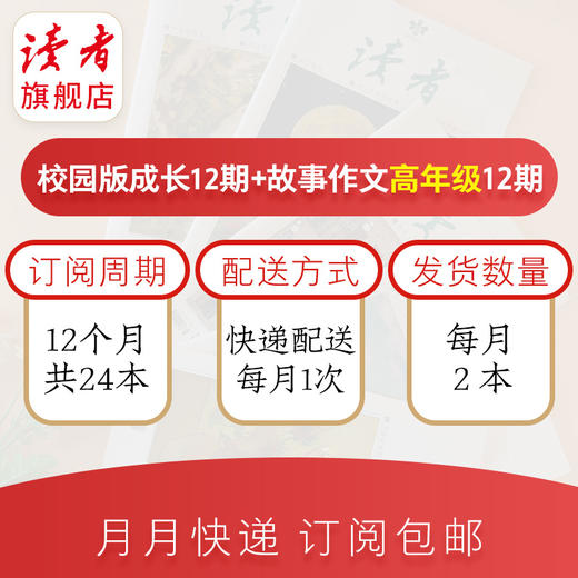 9~18岁 | 校园版+故事作文（高年级版）24期组合 半年/全年订阅自选 作文素材 中小学课外读物 月发1次（每次2本） 2026年大征订 商品图3