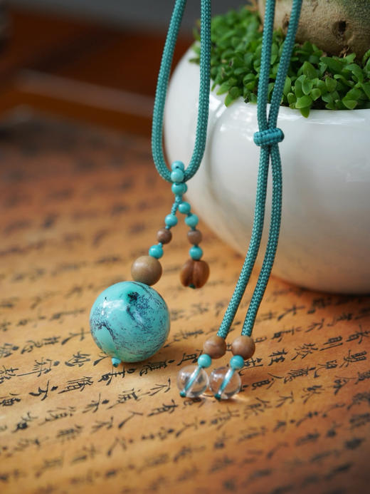 绿松圆珠吊坠 商品图0