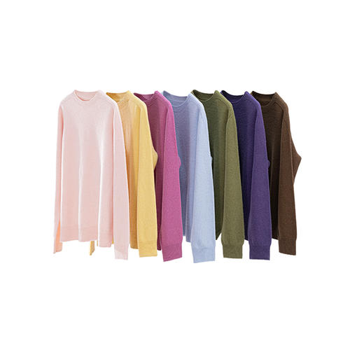 绽放547朵/多色显瘦圆领套头毛针织衫遮肉显瘦毛衣女秋冬打底衫 商品图4