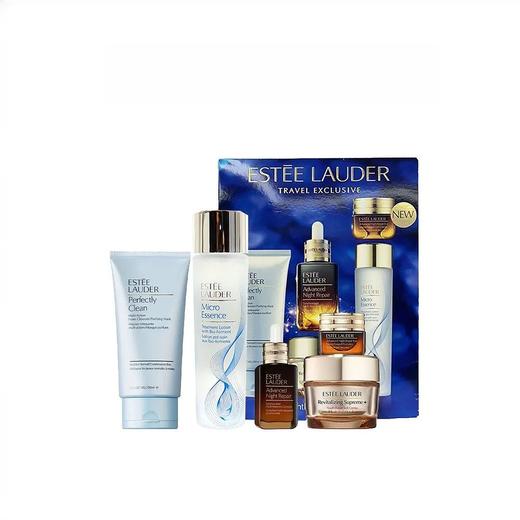 Estee Lauder/雅诗兰黛净润修护五件套（小棕瓶100ml＋胶原霜75ml＋抗蓝光眼霜15ml＋净莹洁面150ml＋原生液200ml） 商品图2