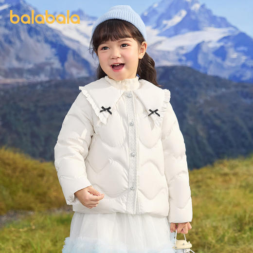 巴拉巴拉童装女童羽绒服冬装外套甜美蝴蝶结上衣潮流舒适户外洋气 商品图1