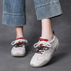 JS12912025秋鞋新款真皮拼色系带休闲女鞋运动风软底鞋平底防滑单鞋 商品缩略图3