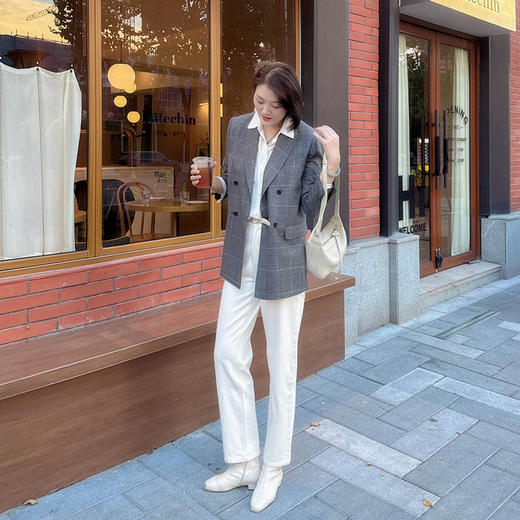 （进口面料 带标稀缺）火桐hooton 铂金系列 VBC 系列精纺羊毛格纹西装外套 商品图1