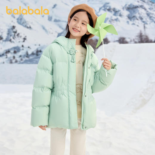 巴拉巴拉童装儿童羽绒服女童冬装新中式连帽国风外套舒适户外潮流 商品图1