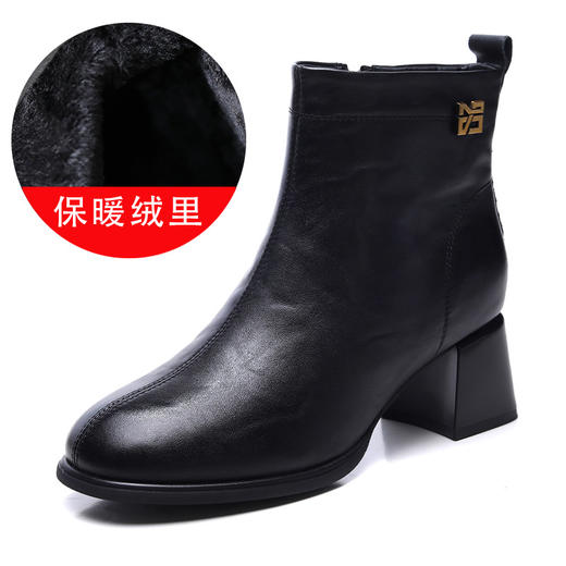 FR 85156圆头粗跟短靴英伦风软底马丁靴 商品图4