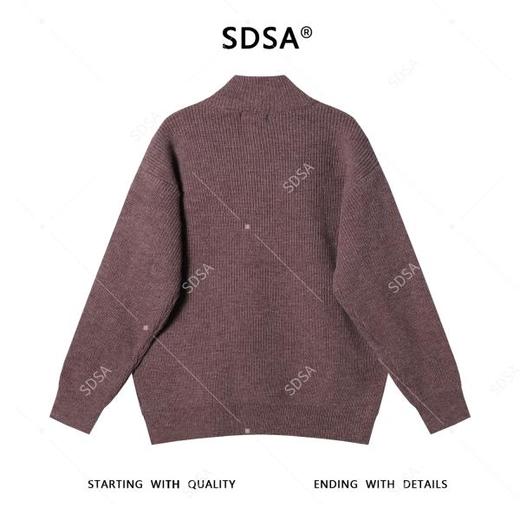 SDSA男士秋冬新款痞帅男装潮牌潮牌字母立领拉链针织衫时尚毛衣 商品图5