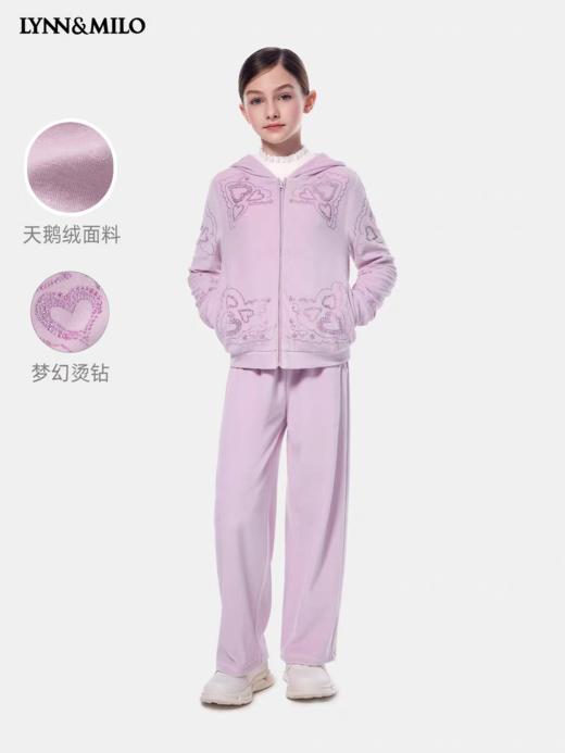【春上新】8楼LYNN&MILO 琳麦罗  亲子女童2025春秋新款外套运动连帽套装可两件套上衣+长裤子 商品图0
