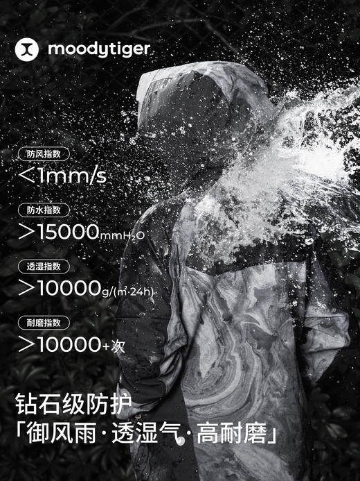 moodytiger25年新品儿童柔软舒适暴雨级防护冲锋衣【天赋】53514005 商品图8