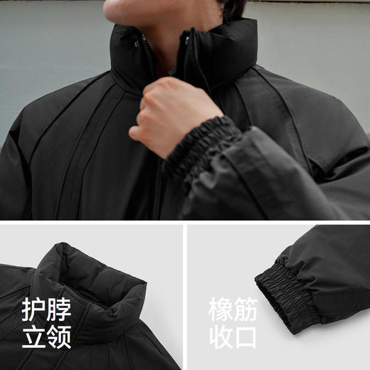 森马羽绒服男飞行员外套三防2025冬季新款保暖立领上衣宽松插肩袖 商品图3