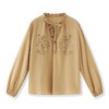 「高货wl」全新升级【铂金会员293/天猫389/差价96】(20420)洛诗琳法式重工亮片刺绣木耳边衬衫2025秋季百搭V领衬衫 商品缩略图4